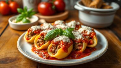 Delicious Stuffed Shells Recipe with Meat