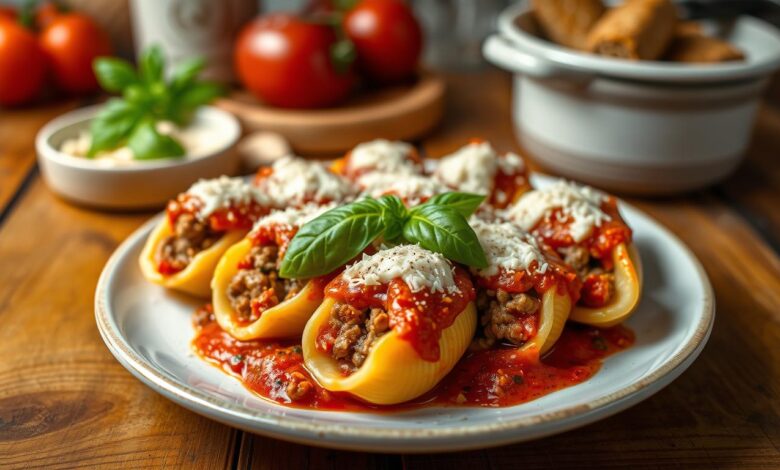 Delicious Stuffed Shells Recipe with Meat